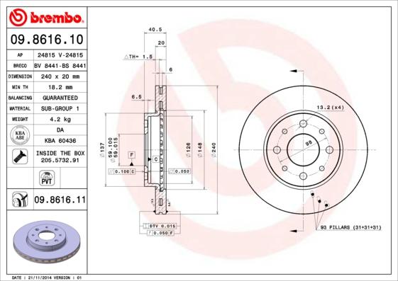 AP 24815 V - Əyləc Diski furqanavto.az