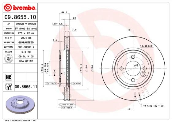 AP 24220 V - Əyləc Diski furqanavto.az