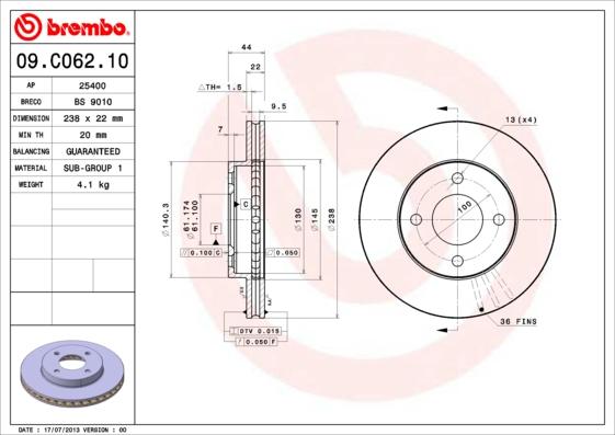 AP 25400 V - Əyləc Diski furqanavto.az