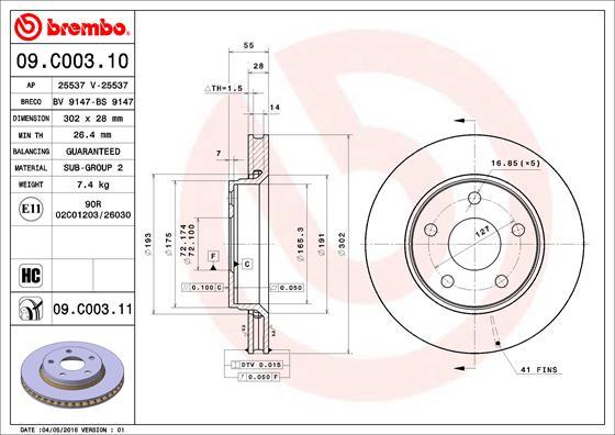 AP 25537 V - Əyləc Diski furqanavto.az