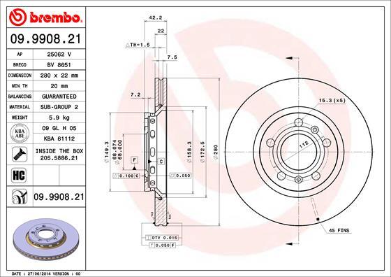 AP 25062 V - Əyləc Diski furqanavto.az