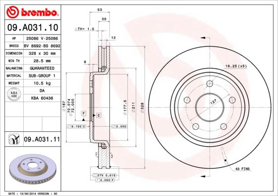 AP 25086 V - Əyləc Diski furqanavto.az