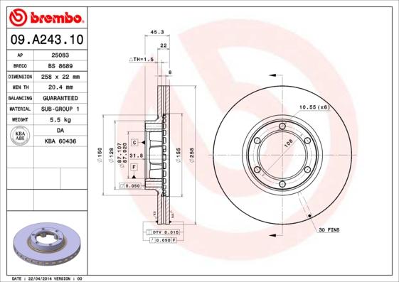 AP 25083 - Əyləc Diski furqanavto.az