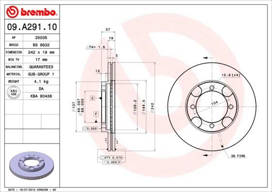 AP 25035 - Əyləc Diski furqanavto.az