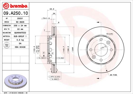 AP 25031 - Əyləc Diski furqanavto.az