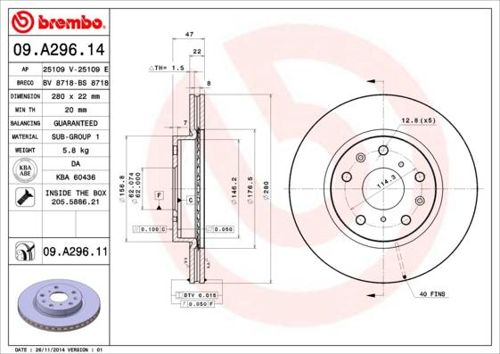 AP 25109 V - Əyləc Diski furqanavto.az