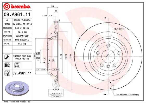 AP 25304 V - Əyləc Diski furqanavto.az