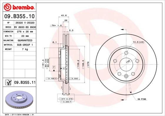 AP 25320 V - Əyləc Diski furqanavto.az