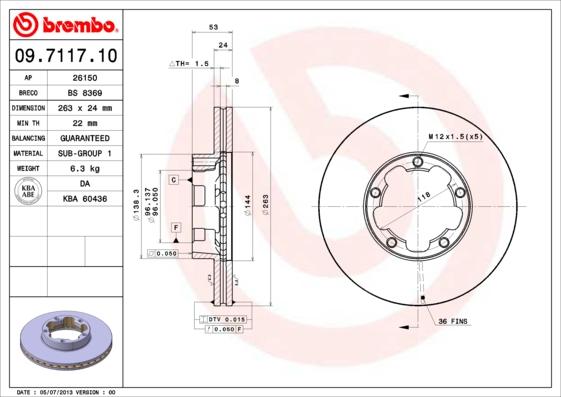 AP 26150 - Əyləc Diski furqanavto.az