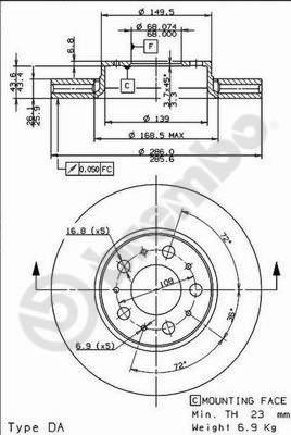 AP X 24795 - Əyləc Diski furqanavto.az