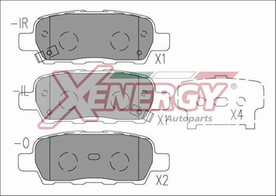 AP XENERGY X40987 - Əyləc altlığı dəsti, əyləc diski furqanavto.az