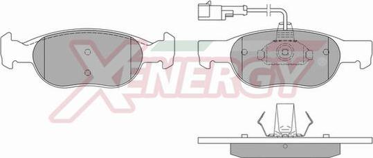 AP XENERGY X40570 - Əyləc altlığı dəsti, əyləc diski furqanavto.az