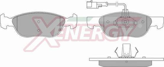 AP XENERGY X40573 - Əyləc altlığı dəsti, əyləc diski furqanavto.az