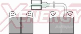 AP XENERGY X40156 - Əyləc altlığı dəsti, əyləc diski furqanavto.az