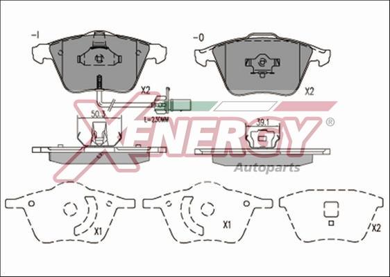 AP XENERGY X40859 - Əyləc altlığı dəsti, əyləc diski furqanavto.az