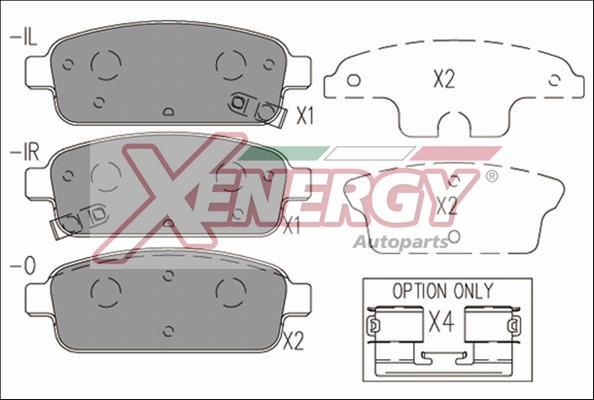 AP XENERGY X41166 - Əyləc altlığı dəsti, əyləc diski furqanavto.az