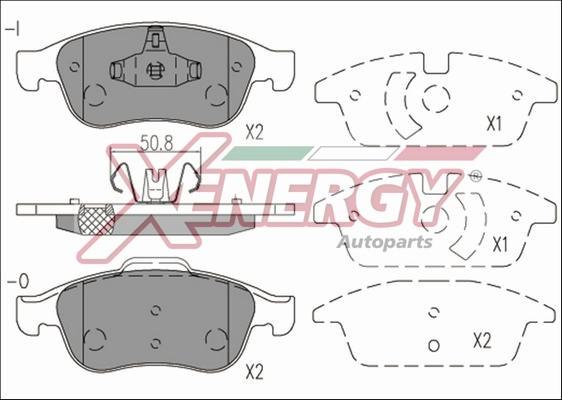 AP XENERGY X41168 - Əyləc altlığı dəsti, əyləc diski furqanavto.az