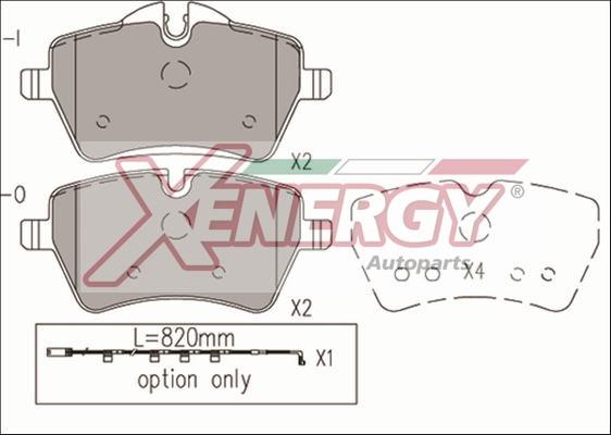 AP XENERGY X41189 - Əyləc altlığı dəsti, əyləc diski furqanavto.az