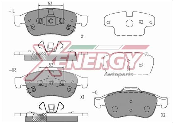 AP XENERGY X41174 - Əyləc altlığı dəsti, əyləc diski furqanavto.az