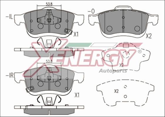 AP XENERGY X41172 - Əyləc altlığı dəsti, əyləc diski furqanavto.az