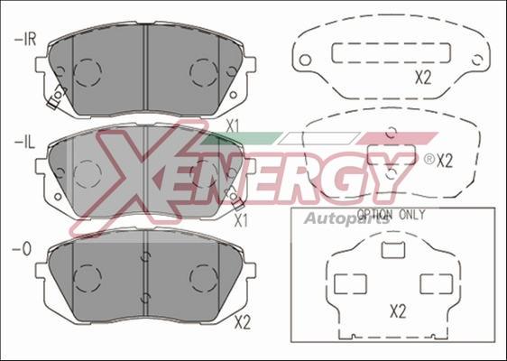 AP XENERGY X41177 - Əyləc altlığı dəsti, əyləc diski furqanavto.az