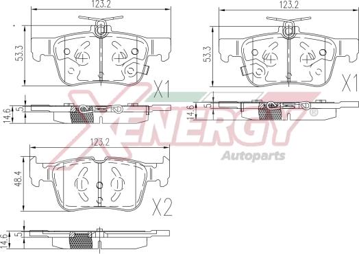 AP XENERGY X41397 - Əyləc altlığı dəsti, əyləc diski furqanavto.az