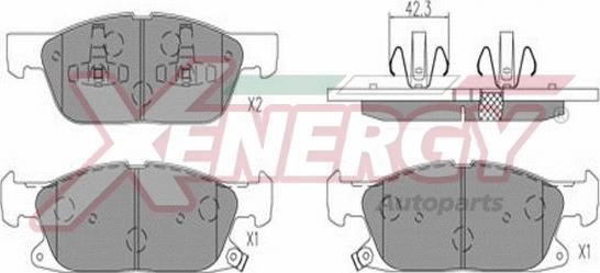 AP XENERGY X41349 - Əyləc altlığı dəsti, əyləc diski furqanavto.az