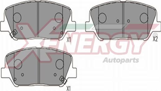 AP XENERGY X41358 - Əyləc altlığı dəsti, əyləc diski furqanavto.az