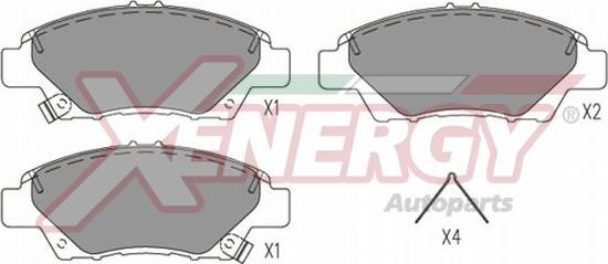 AP XENERGY X41352 - Əyləc altlığı dəsti, əyləc diski furqanavto.az