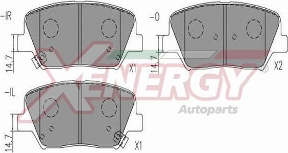 AP XENERGY X41300 - Əyləc altlığı dəsti, əyləc diski furqanavto.az