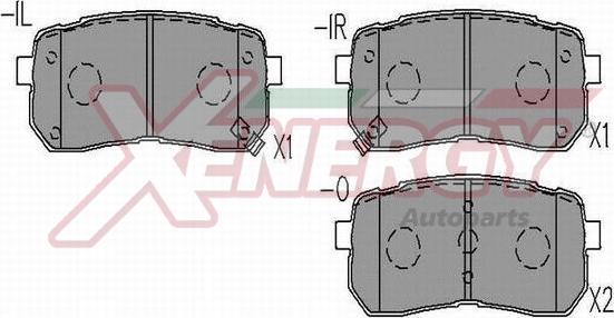 AP XENERGY X41313 - Əyləc altlığı dəsti, əyləc diski furqanavto.az