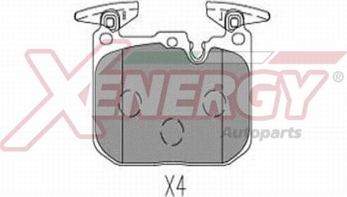 AP XENERGY X41330 - Əyləc altlığı dəsti, əyləc diski furqanavto.az