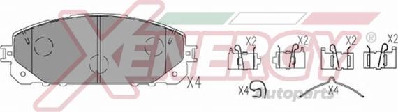 AP XENERGY X41296 - Əyləc altlığı dəsti, əyləc diski furqanavto.az