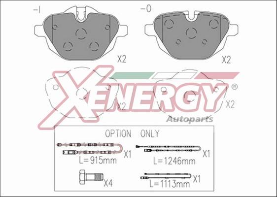 AP XENERGY X41242 - Əyləc altlığı dəsti, əyləc diski furqanavto.az