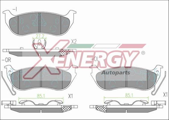 AP XENERGY X41259 - Əyləc altlığı dəsti, əyləc diski furqanavto.az