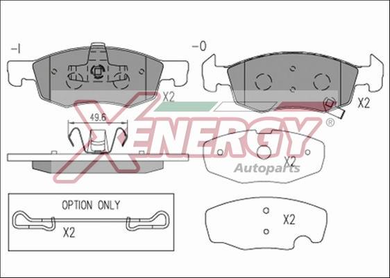 AP XENERGY X41269 - Əyləc altlığı dəsti, əyləc diski furqanavto.az