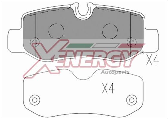 AP XENERGY X41264 - Əyləc altlığı dəsti, əyləc diski furqanavto.az