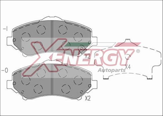 AP XENERGY X41265 - Əyləc altlığı dəsti, əyləc diski furqanavto.az