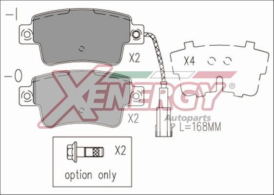 AP XENERGY X41263 - Əyləc altlığı dəsti, əyləc diski furqanavto.az