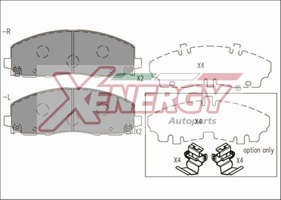 AP XENERGY X41267 - Əyləc altlığı dəsti, əyləc diski furqanavto.az