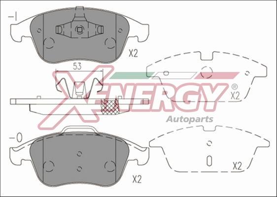 AP XENERGY X41219 - Əyləc altlığı dəsti, əyləc diski furqanavto.az