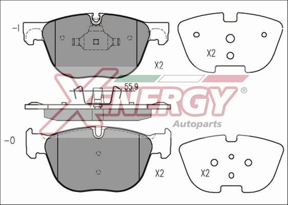 AP XENERGY X41214 - Əyləc altlığı dəsti, əyləc diski furqanavto.az