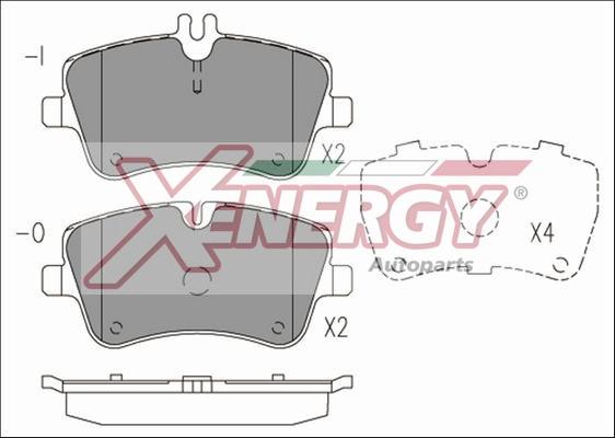 AP XENERGY X41211 - Əyləc altlığı dəsti, əyləc diski furqanavto.az