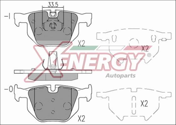 AP XENERGY X41213 - Əyləc altlığı dəsti, əyləc diski furqanavto.az