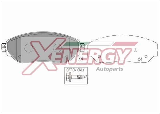 AP XENERGY X41283 - Əyləc altlığı dəsti, əyləc diski furqanavto.az