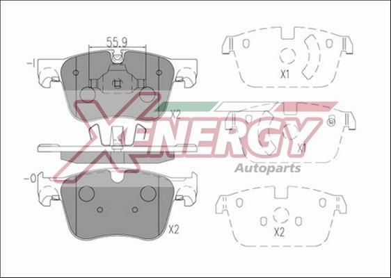 AP XENERGY X41282 - Əyləc altlığı dəsti, əyləc diski furqanavto.az