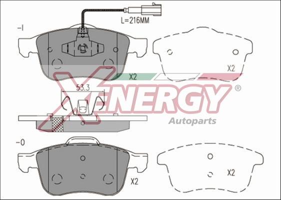 AP XENERGY X41230 - Əyləc altlığı dəsti, əyləc diski furqanavto.az