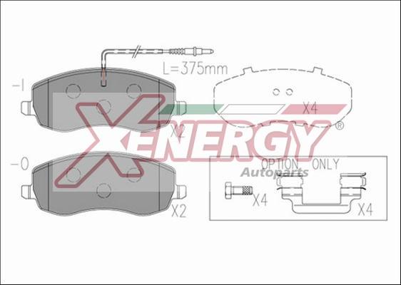 AP XENERGY X41237 - Əyləc altlığı dəsti, əyləc diski furqanavto.az