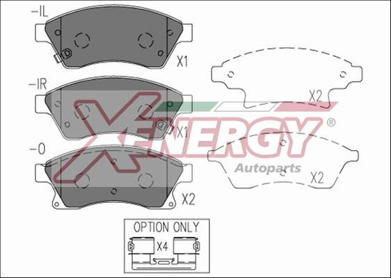 AP XENERGY X41226 - Əyləc altlığı dəsti, əyləc diski furqanavto.az