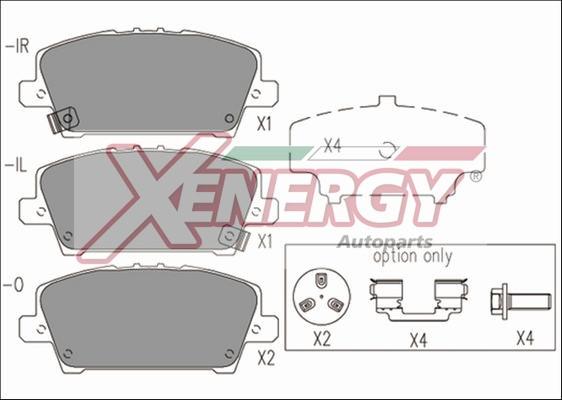 AP XENERGY X41221 - Əyləc altlığı dəsti, əyləc diski furqanavto.az